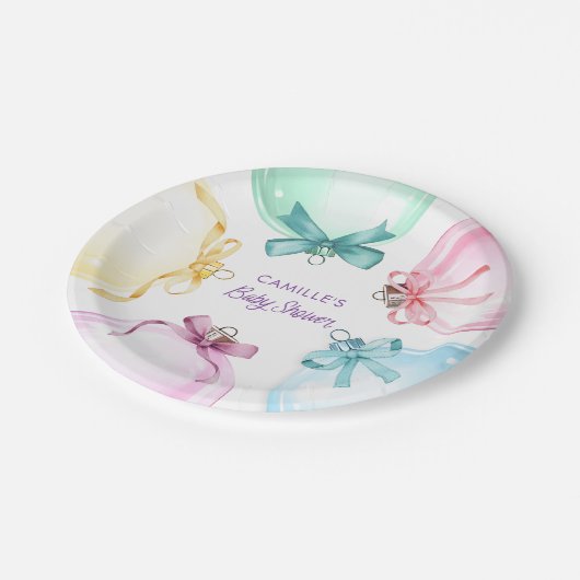 Christmas Girl Baby shower Papieren Bordje (Gekanteld)