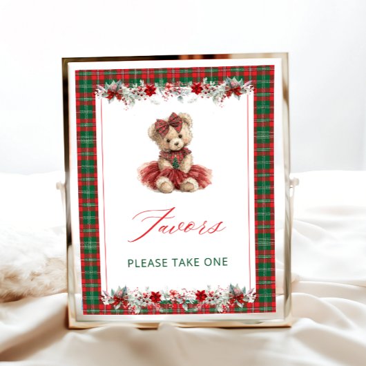 Christmas Girl Beer Baby shower Favors Poster