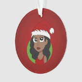 Christmas girl cartoon ornament (voorkant)