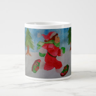 CHRISTMAS GIRL RUNNER JUMBO COFFEE MOK