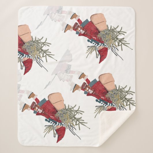 Christmas Girl Sherpa Blanket Sherpa Deken (Voorkant)