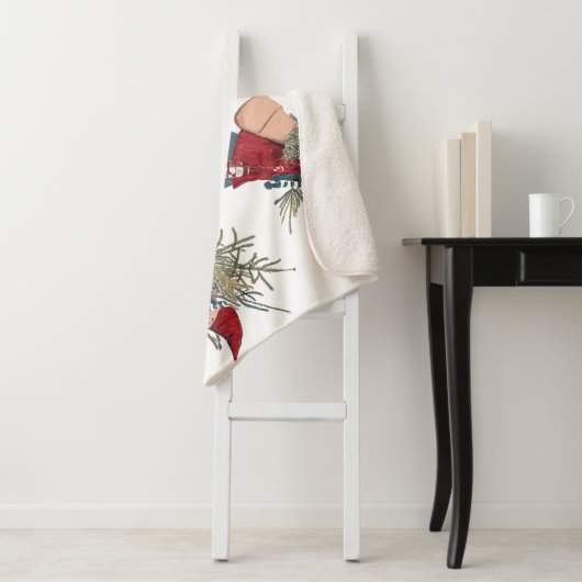 Christmas Girl Sherpa Blanket Sherpa Deken (In situ)