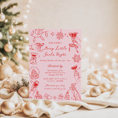 Christmas Girls Night Invitation Kaart