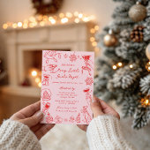 Christmas Girls Night Invitation Kaart