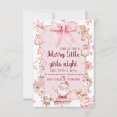 Christmas girls night party invitation kaart (Voorkant)