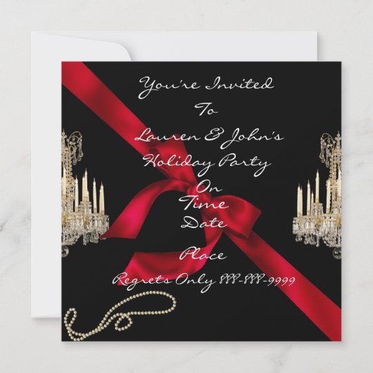 CHRISTMAS GLAMORINVITATIES KAART (Achterkant)