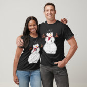 Christmas Glitter Snowman T-shirt (Unisex)