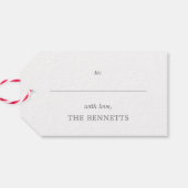 Christmas Glow Holiday Gift Labels bewerkbare kleu Cadeaulabel (Achterkant Horizontaal)