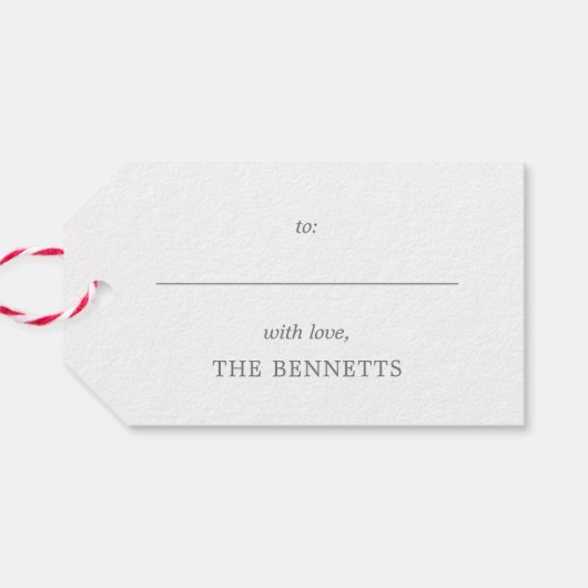 Christmas Glow Holiday Gift Labels bewerkbare kleu Cadeaulabel (Achterkant Horizontaal)