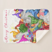 Christmas Gnome Baby Sherpa Blanket Sherpa Deken (Voorkant (horizontaal))