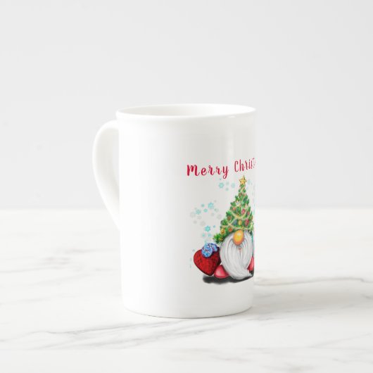 Christmas Gnome Bone China Mok (Links)