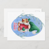 Christmas Gnome-Briefkaart | feestdag Briefkaart (Voorkant / Achterkant)