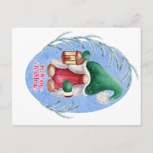 Christmas Gnome-Briefkaart | feestdag Briefkaart (Voorkant)
