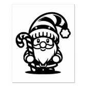 Christmas Gnome Candy Cane Rubberstempel (Afrduk)