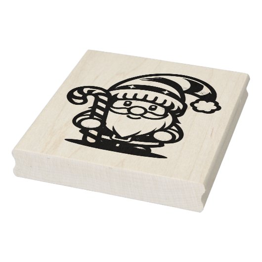 Christmas Gnome Candy Cane Rubberstempel (Stempel)