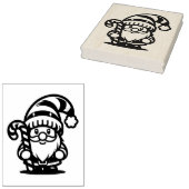 Christmas Gnome Candy Cane Rubberstempel (Gestempeld)
