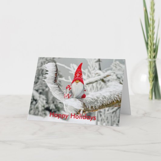 Christmas Gnome Christmas Card Feestdagen Kaart (Voorkant)