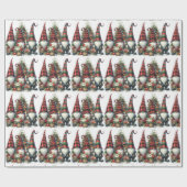 Christmas Gnome-Collectie Cadeaupapier (Vlak)
