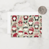 Christmas Gnome Coördineren "No Peeking" Gift Labe Notitiekaartje (Voorkant / Achterkant in situ)