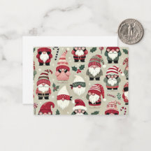 Christmas Gnome Coördineren "No Peeking" Gift Labe