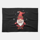 Christmas Gnome Dancing Gnome Family Christmas (1) Theedoek (Horizontaal)
