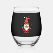 Christmas Gnome Dancing Gnome Family Christmas (1) Wijnglas Zonder Voet (Voorkant)
