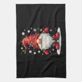 Christmas Gnome Dancing Gnome Family Christmas (3) Theedoek (Verticaal)