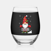 Christmas Gnome Dancing Gnome Family Christmas (4) Wijnglas Zonder Voet (Voorkant)
