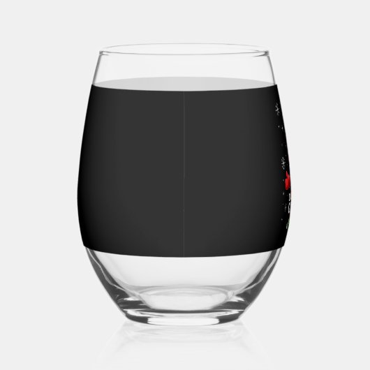 Christmas Gnome Dancing Gnome Family Christmas (4) Wijnglas Zonder Voet (Rechts)