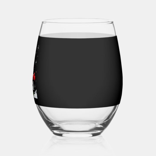 Christmas Gnome Dancing Gnome Family Christmas (4) Wijnglas Zonder Voet (Links)