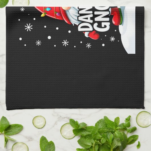 Christmas Gnome Dancing Gnome Family Christmas (5) Theedoek (Gevouwen)