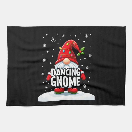 Christmas Gnome Dancing Gnome Family Christmas (5) Theedoek (Horizontaal)