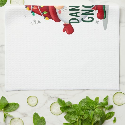 Christmas Gnome Dancing Gnome Family Christmas (6) Theedoek (Gevouwen)