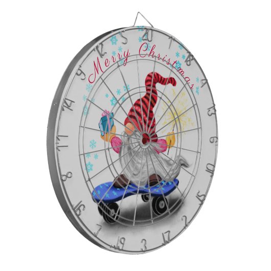 Christmas Gnome Dart Board Dartbord (Voorkant Links)