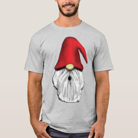 Christmas Gnome Face T-shirt (Voorkant)