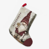 Christmas Gnome for the Holidays Custom Name  Kleine Kerstsok (Voorkant (Hangend))