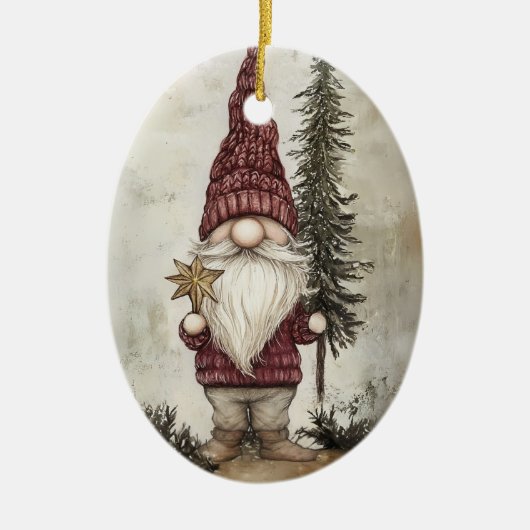 Christmas Gnome for the Holidays Keramisch Ornament (Voorkant)