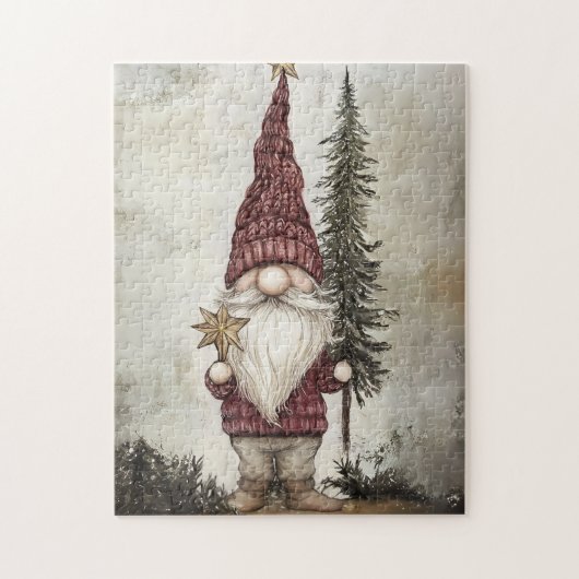 Christmas Gnome for the Holidays Legpuzzel (Verticaal)