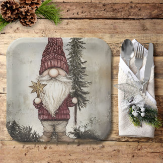 Christmas Gnome for the Holidays Papieren Bordje