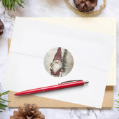 Christmas Gnome for the Holidays Ronde Sticker