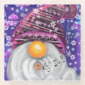 Christmas Gnome Glass Onderzetters (Voorkant)