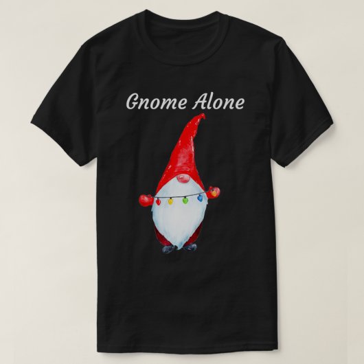 Christmas Gnome Gnome Alone T-shirt (Design voorkant)