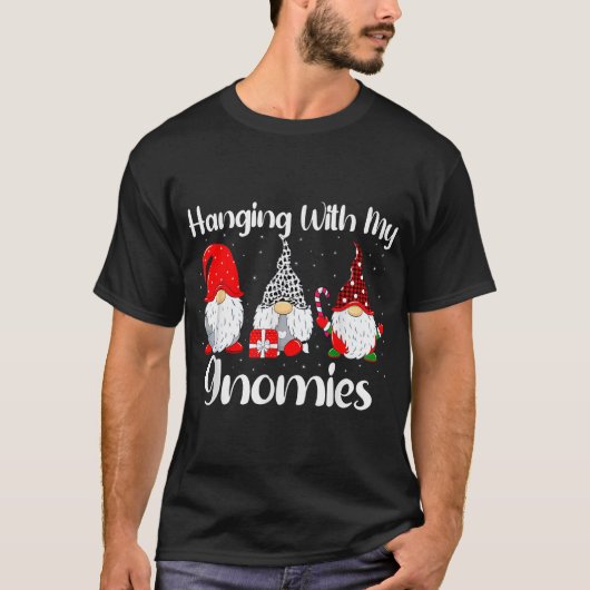 Christmas Gnome Hanging With My Gnomies Family  T-shirt (Voorkant)