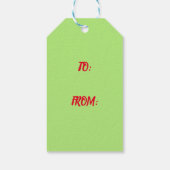 Christmas Gnome Holiday Gift Labels Cadeaulabel (Achterkant)