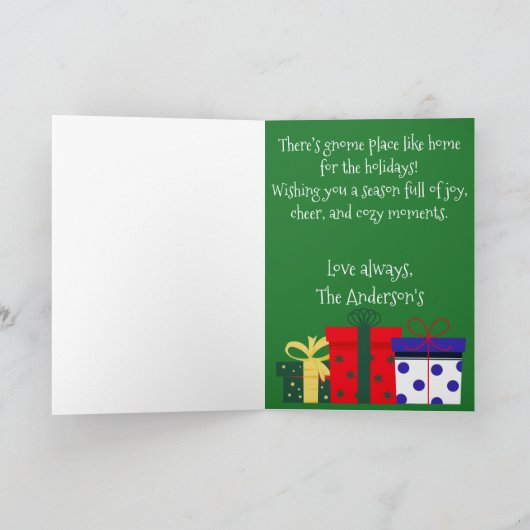 "Christmas Gnome"  Kaart (Binnen)