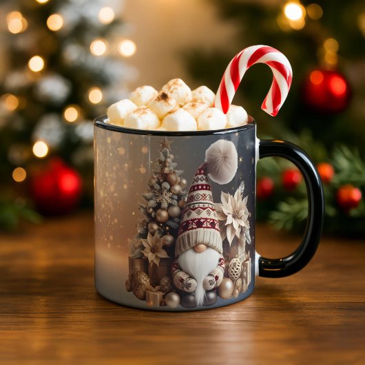 Christmas Gnome Mug Holiday Gift Cozy Winter Mok