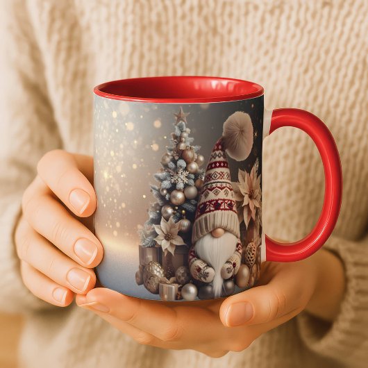 Christmas Gnome Mug Holiday Gift Cozy Winter Mok
