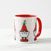 Christmas Gnome Mug With RED accents Mok (Voorkant rechts)