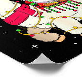 Christmas Gnome On Llama, Cute Alpaca Chanukah Chr Poster (Hoek)