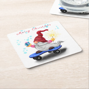 Christmas Gnome Paper Onderzetter
